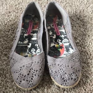Rock & Candy Grey Crochet Flats SZ9